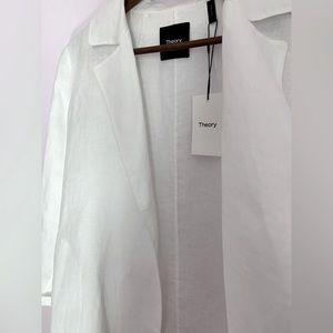 【Theory】White Linen Blazer/Like new with tag/S